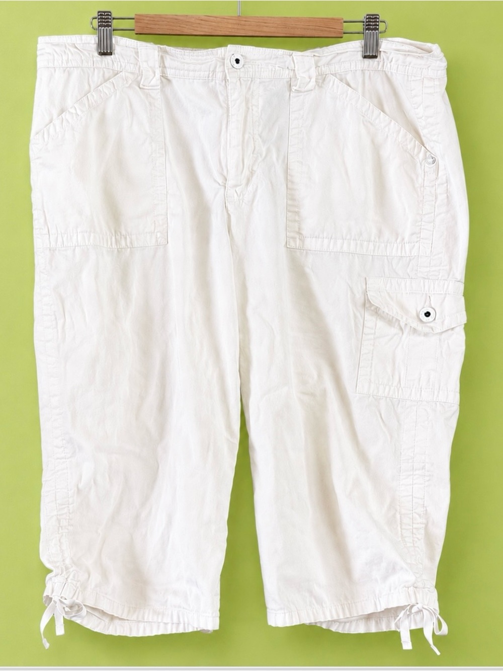 Gloria Vanderbilt Kacie Skimmer Cargo Capri Pants Womens 12 Cropped Casual